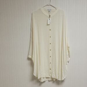 Miou Muse Button-Up oversized gauze Top Oversized medium Cream New boho artsy